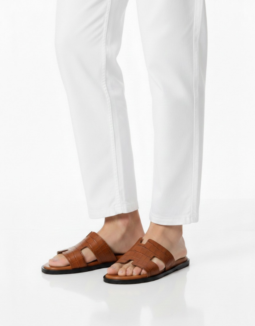 Men's Classic H Sandles (Textured Brown)