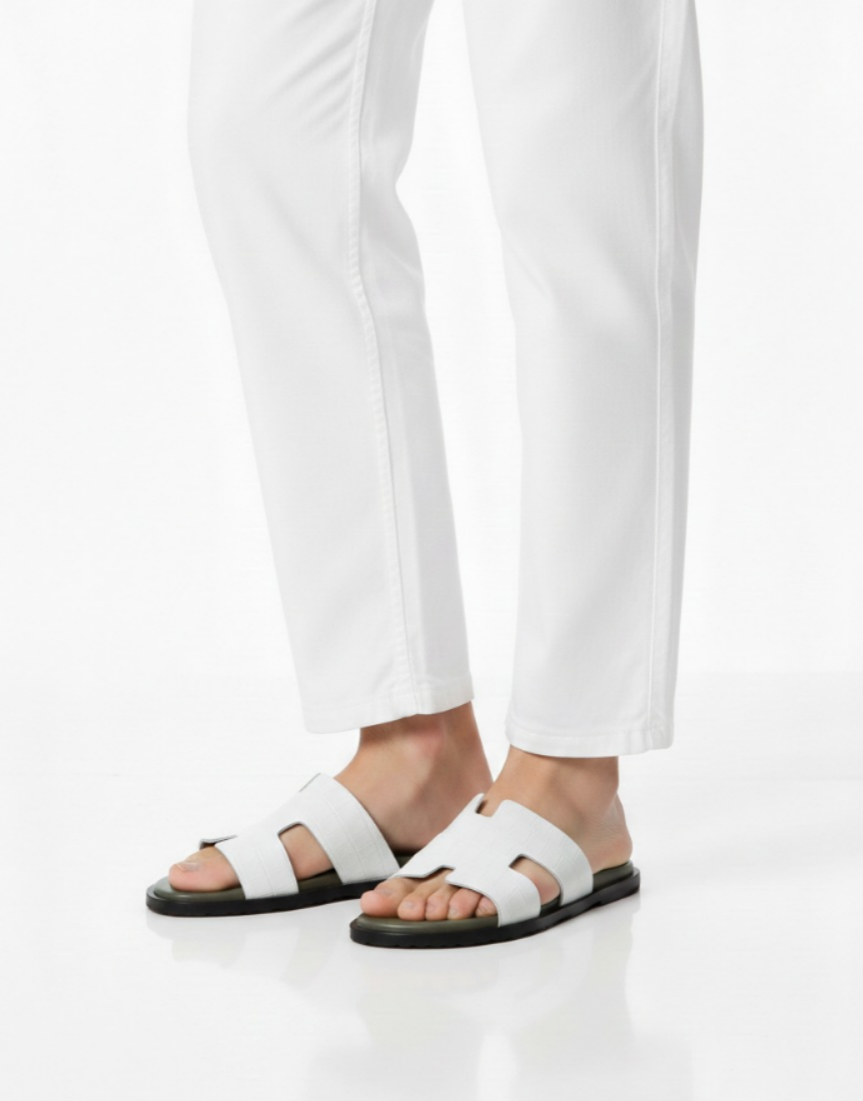 Men's Classic H Sandles (White)