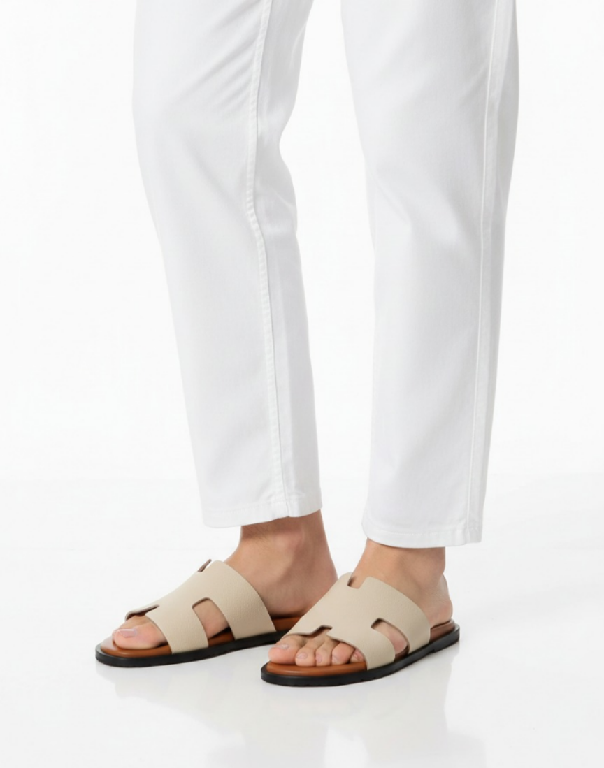 Men's Classic H Sandles (Beige)