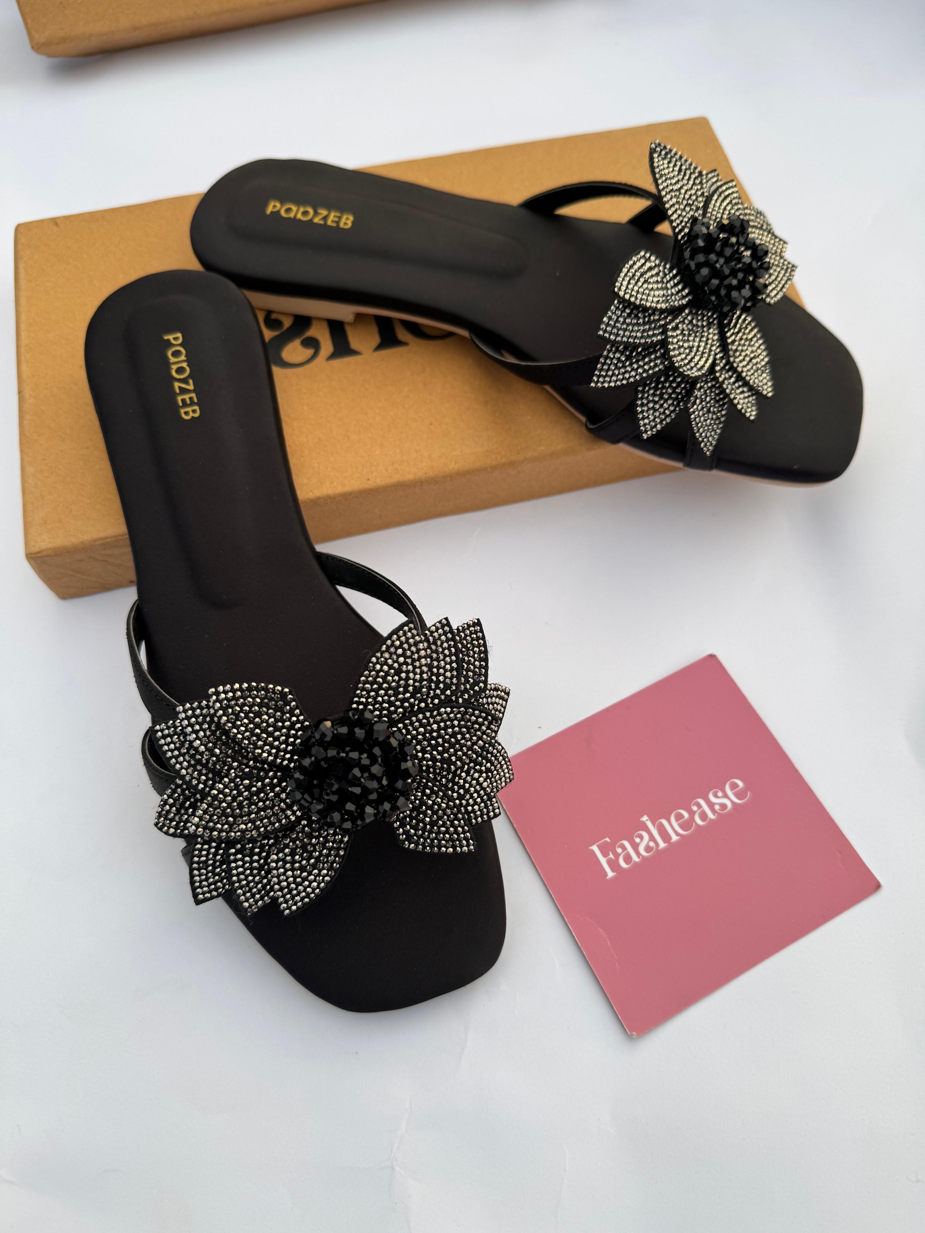 Black Flora Slides