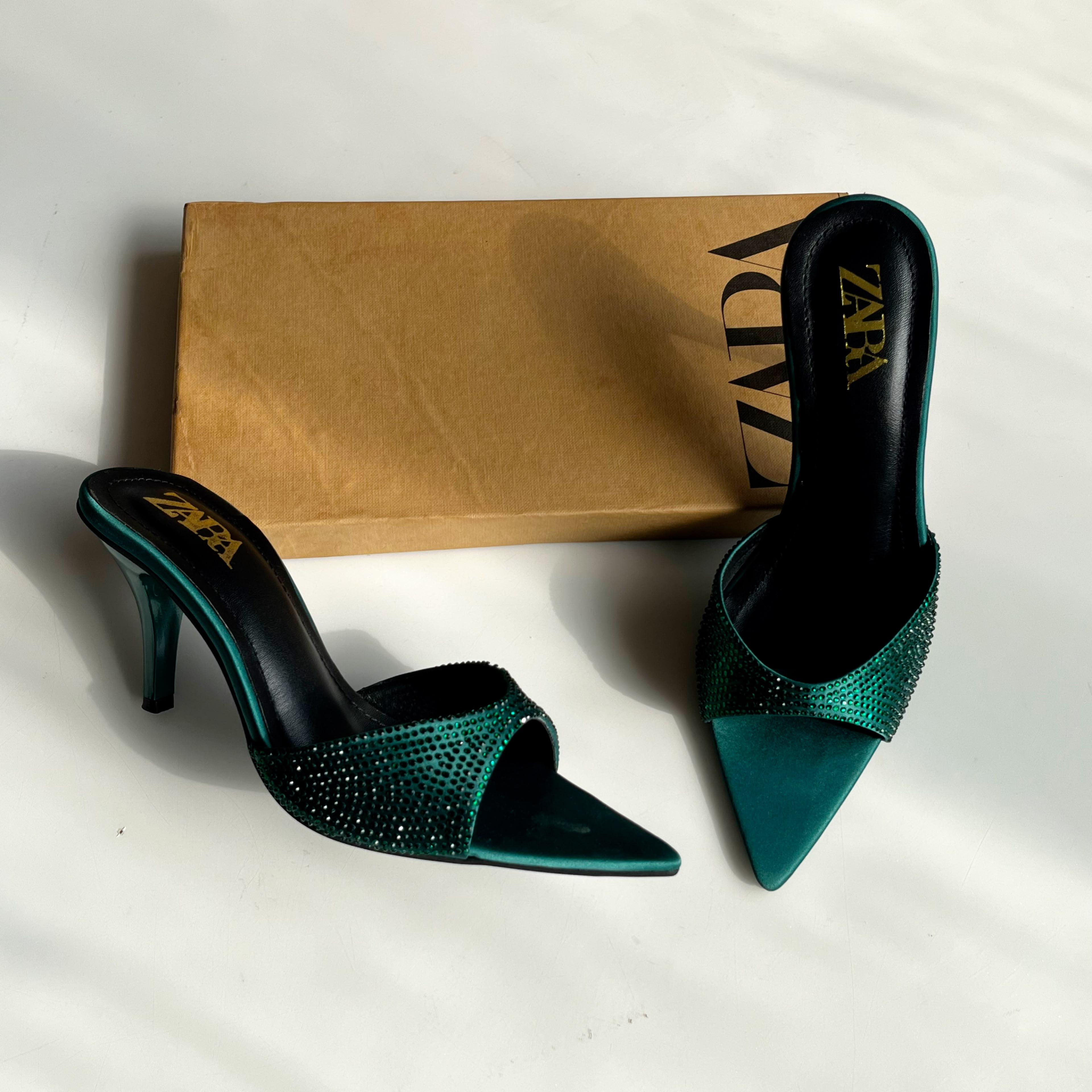 Crystal Pointed Heels