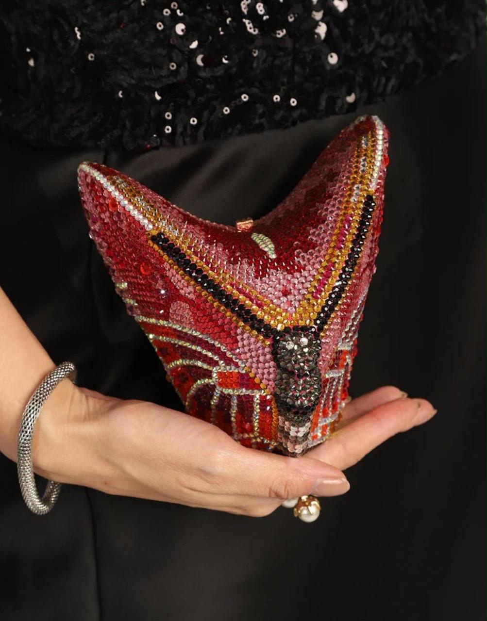 Crystal Butterfly Clutch