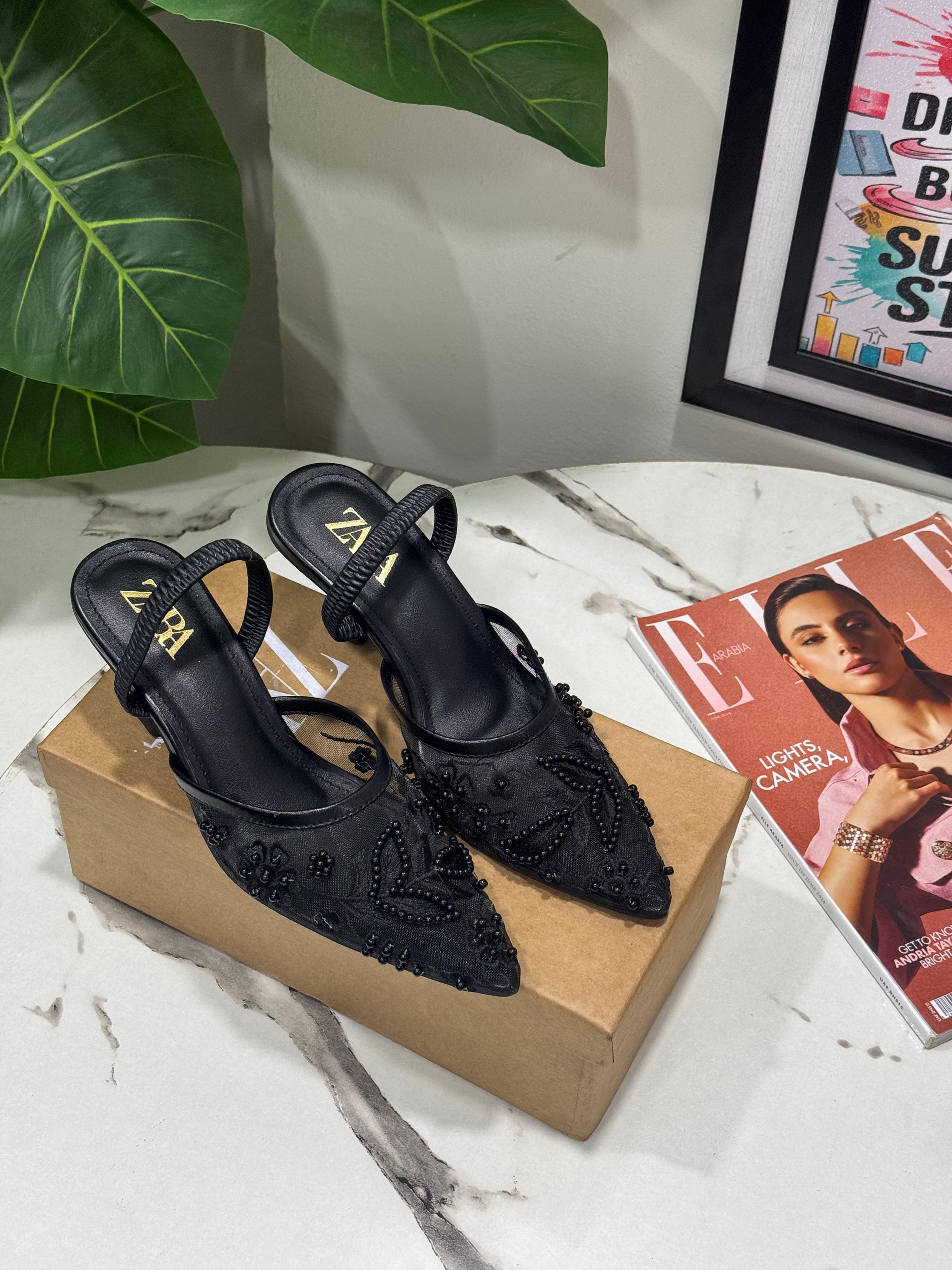 Zara embellish heels