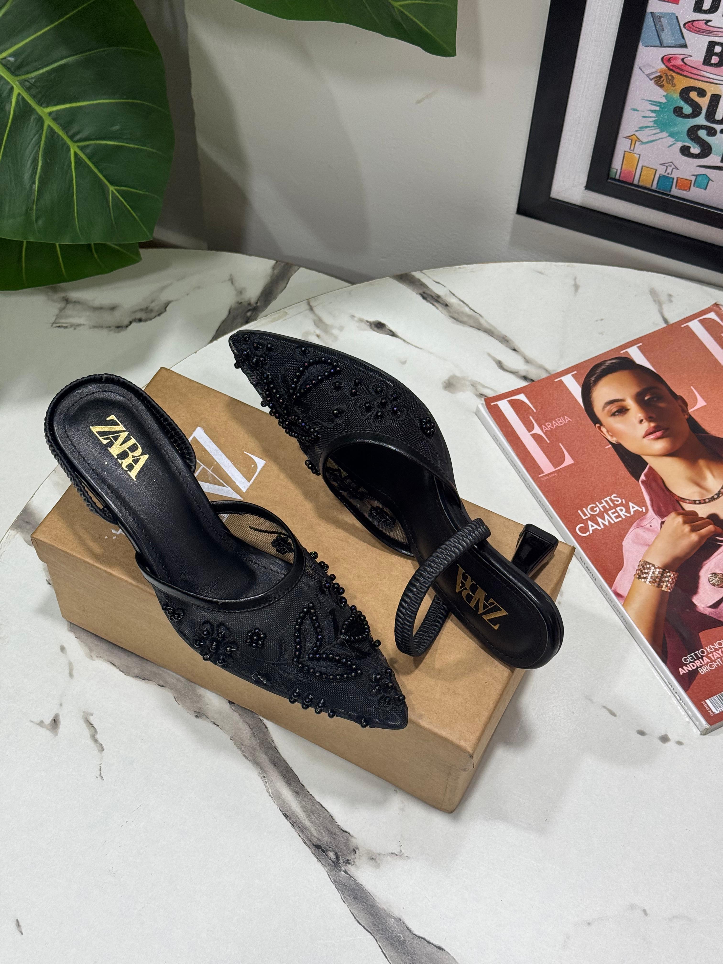 Zara embellish heels