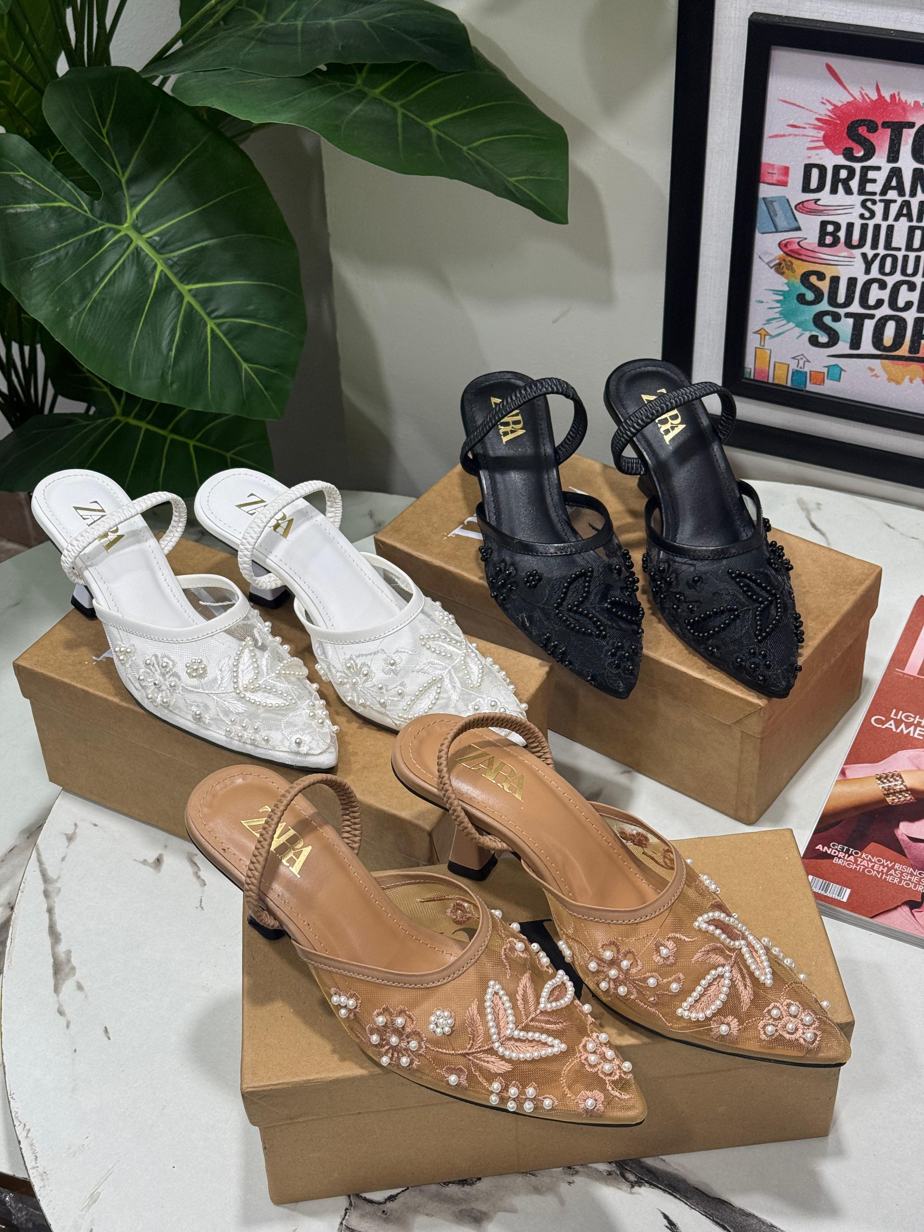 Zara embellish heels