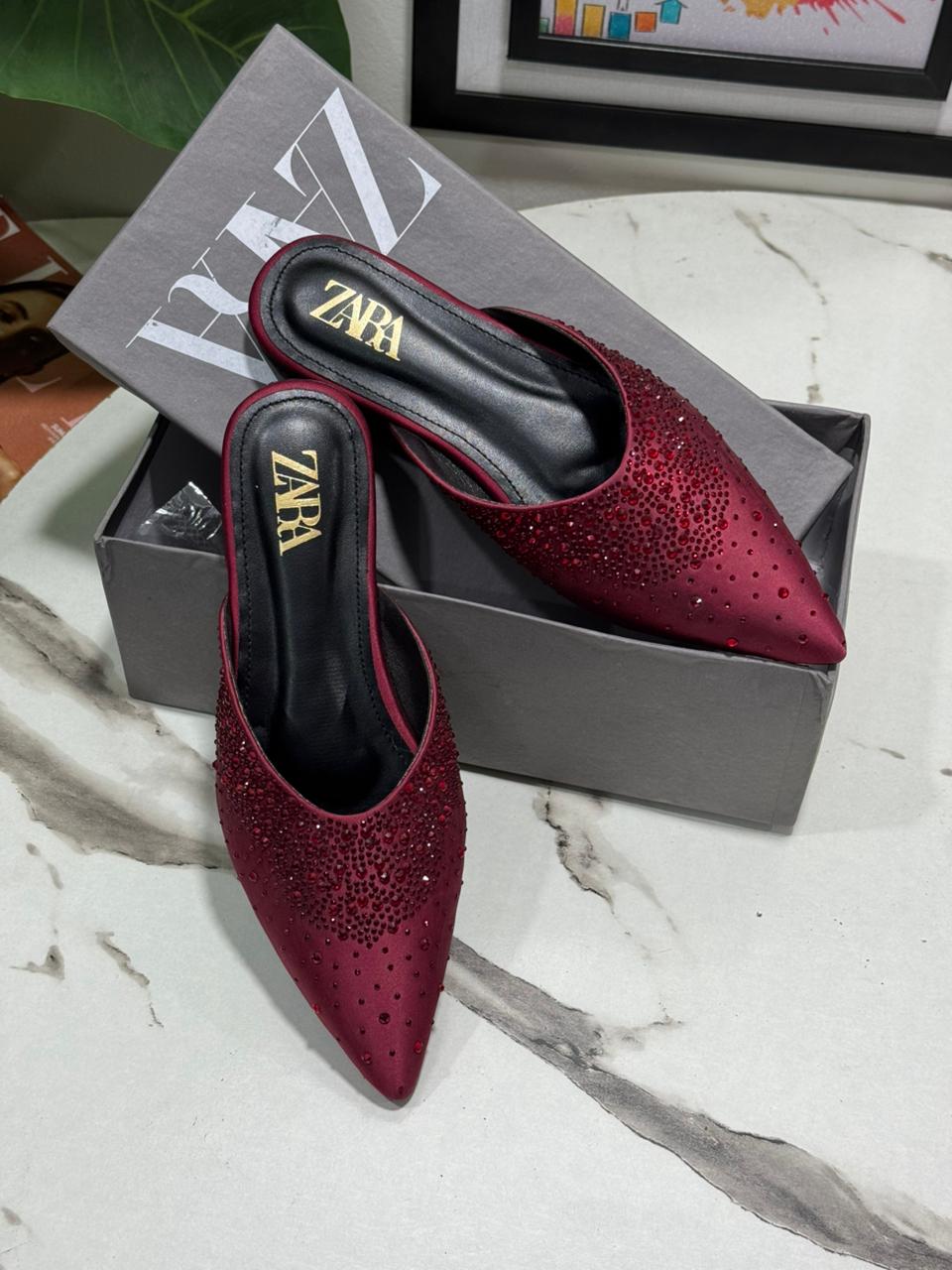 ZR Rhinestone Mules