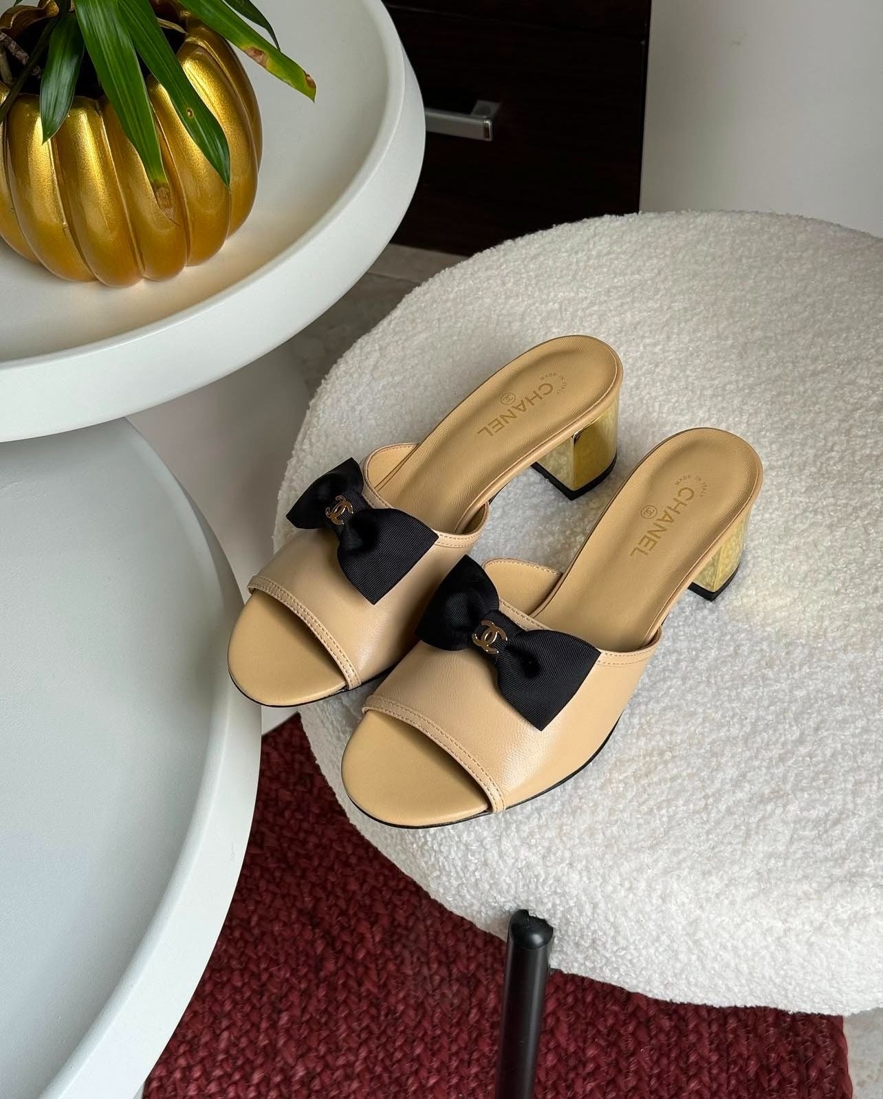 Bow-Accent Block Heels