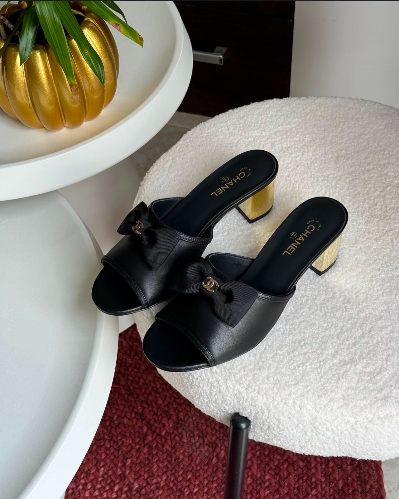 Bow-Accent Block Heels