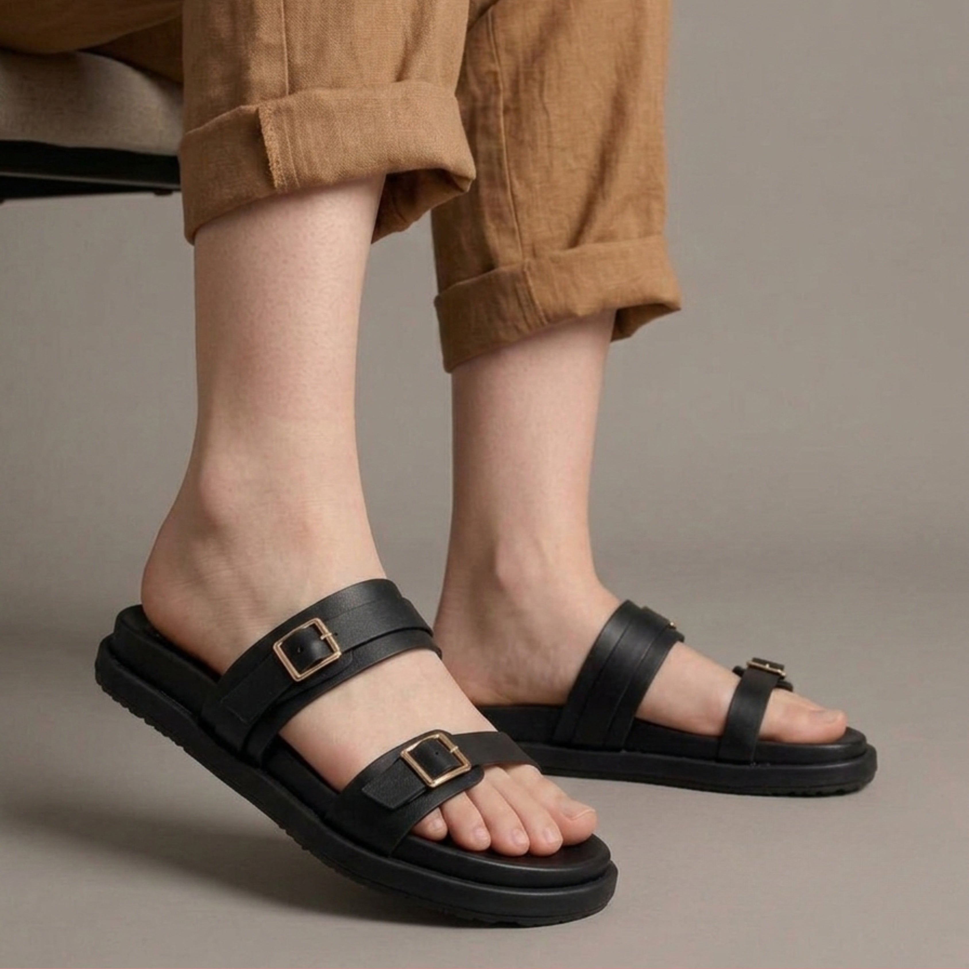 Black Imperial Strap Slides