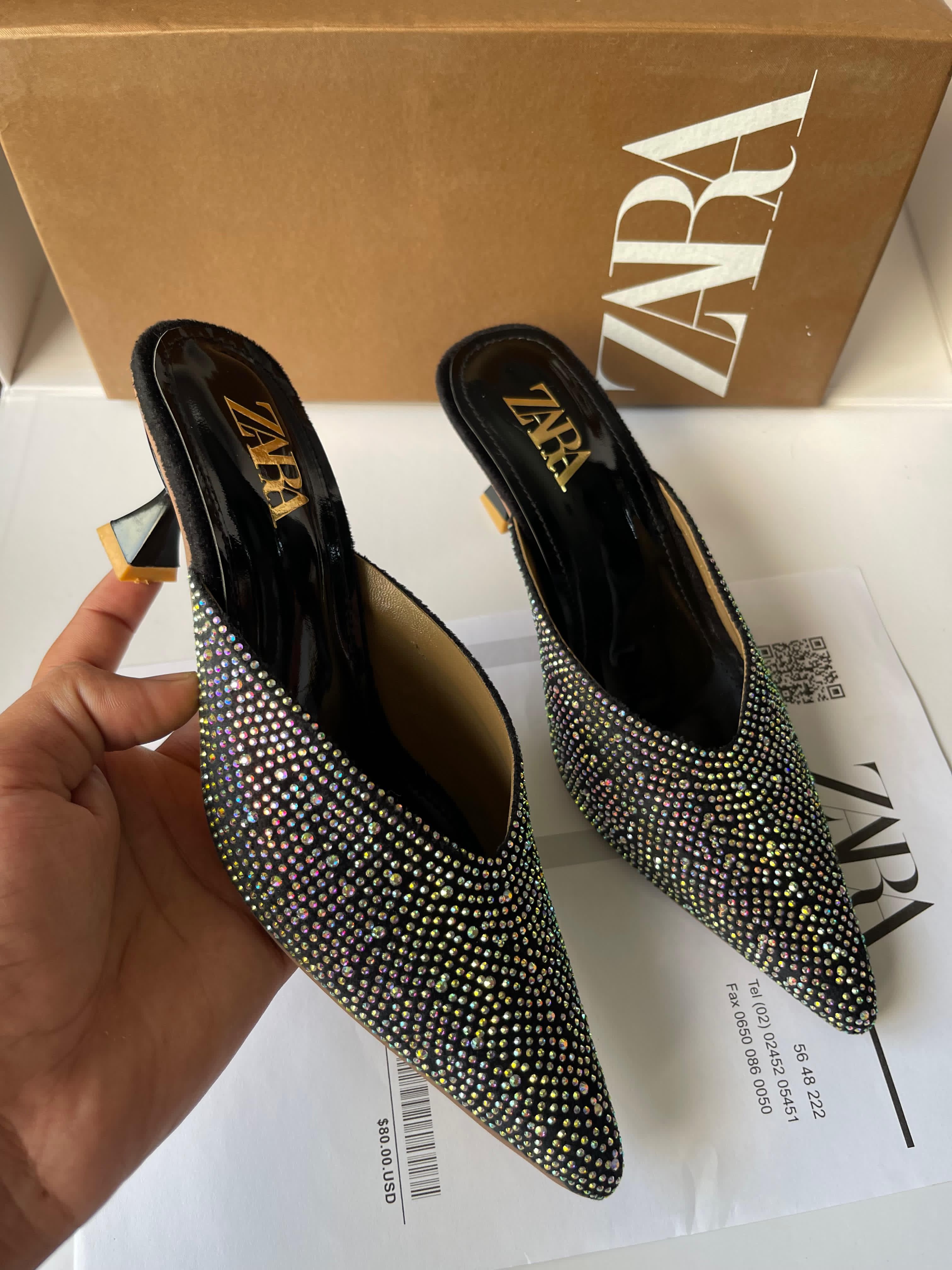 Printed Stone Kitten Heel