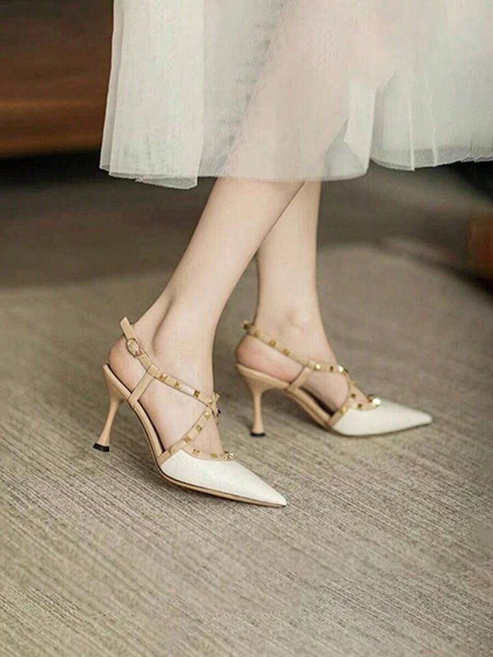 Cross Strap V Heels