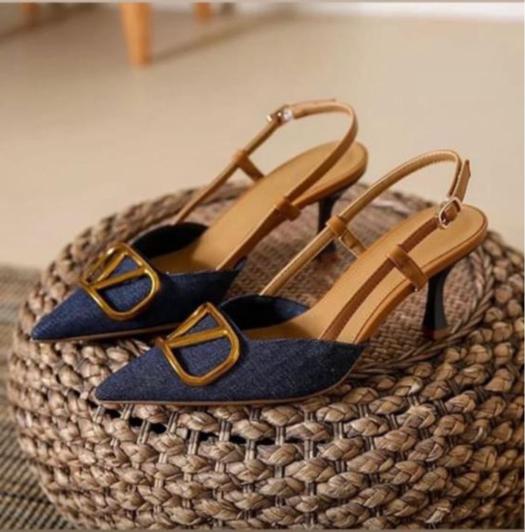 Denim V Heels