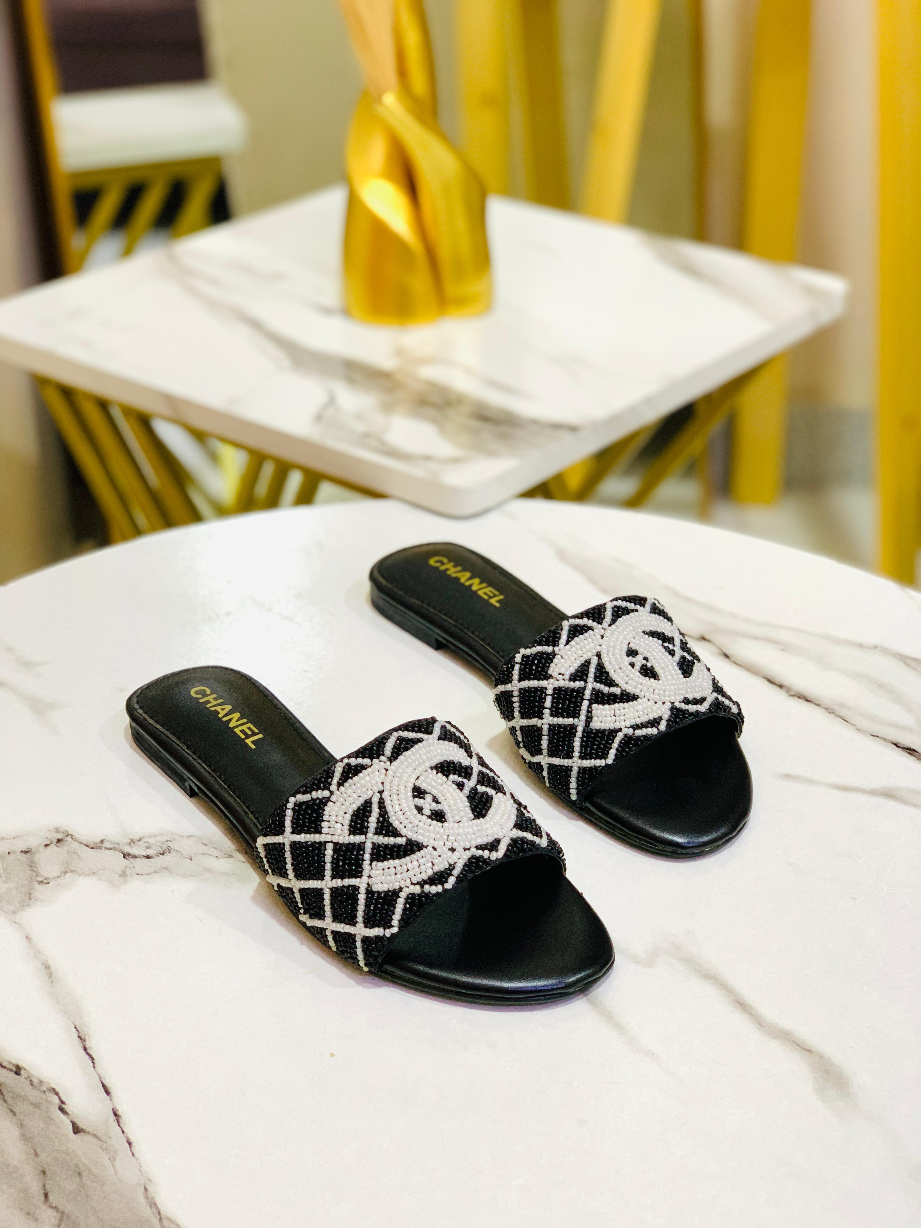 Embroidered Chanel Flats