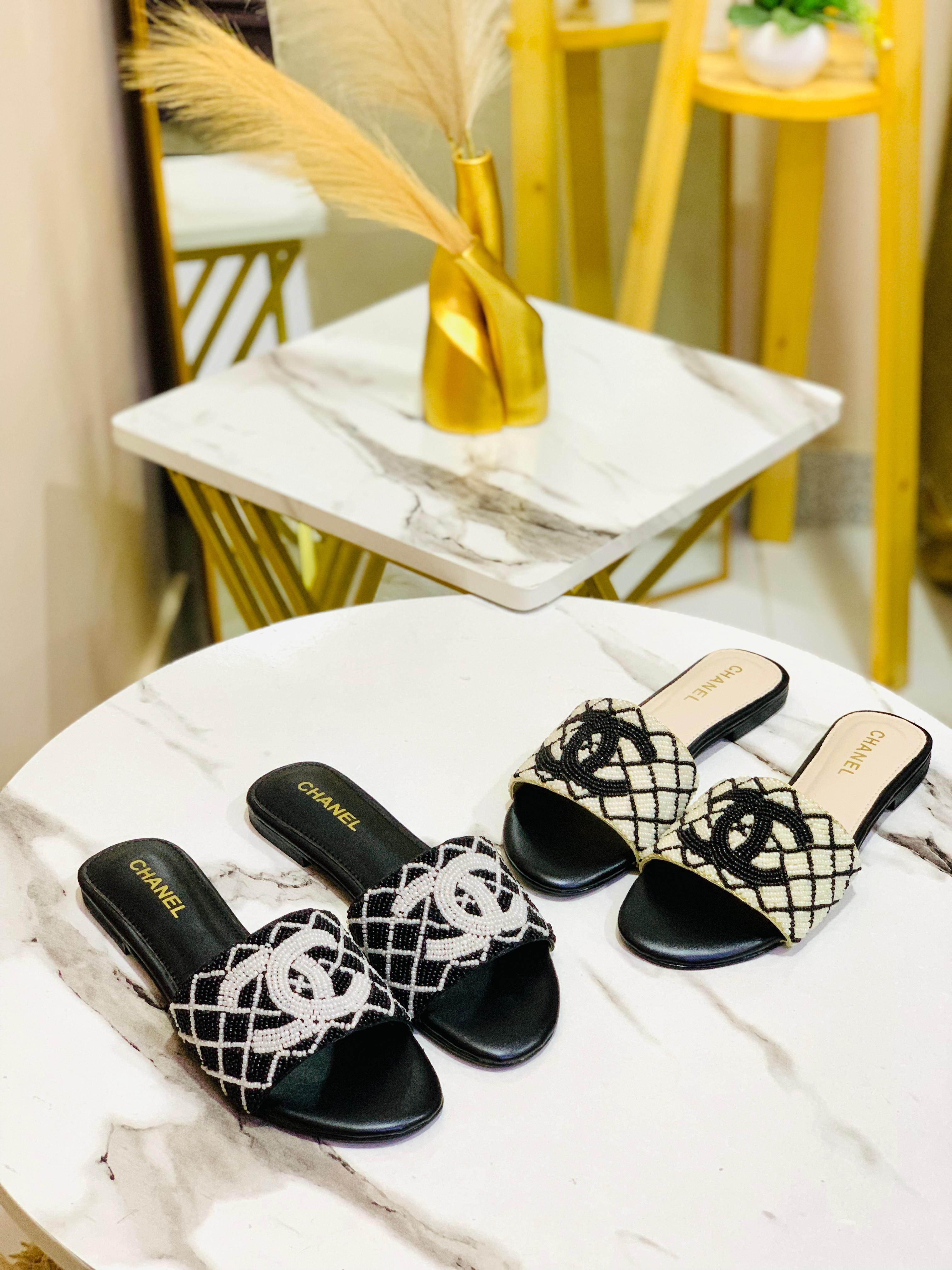 Embroidered Chanel Flats