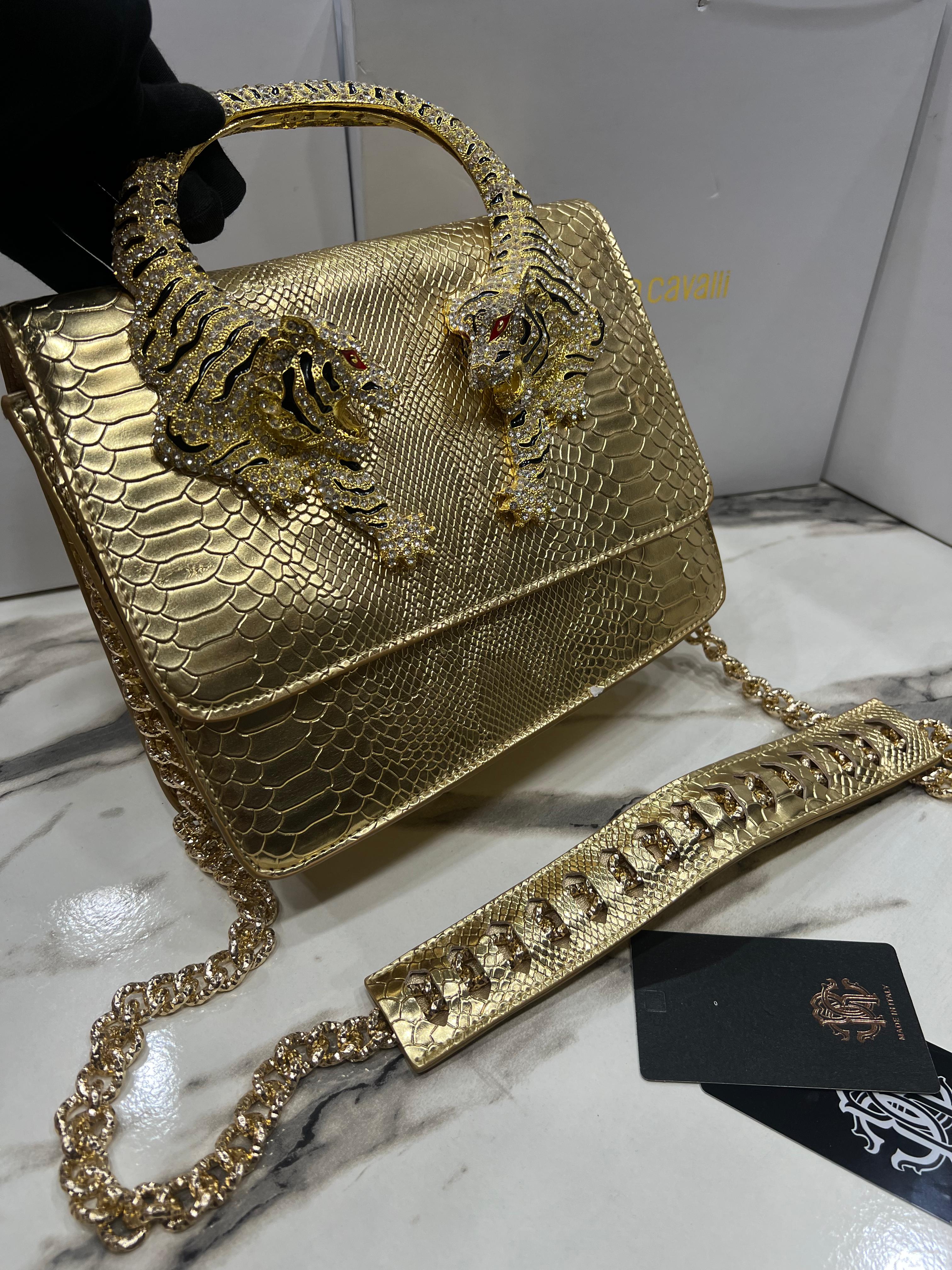 Roberto Cavali Tiger Handle Bag