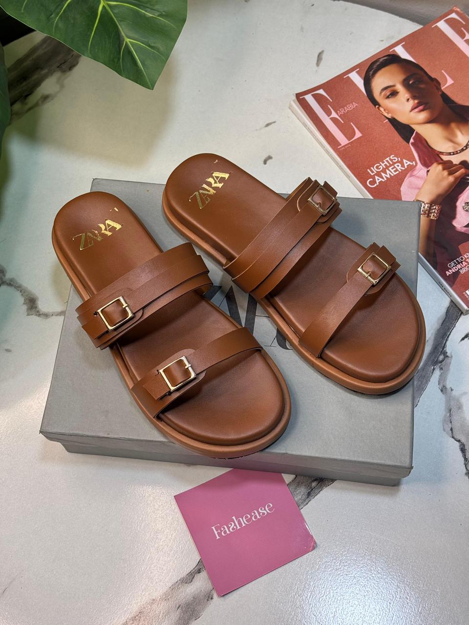 Brown Imperial Strap Slides