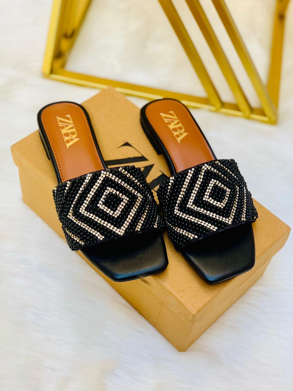 Beaded Slip-On Flats