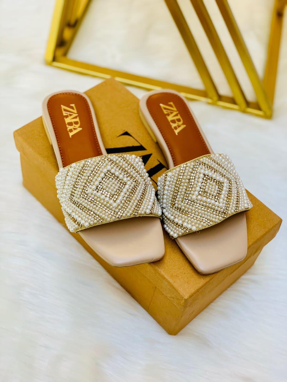 Beaded Slip-On Flats