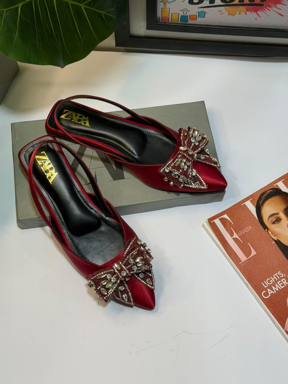 Gemstone Bow Heels